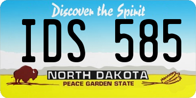 ND license plate IDS585