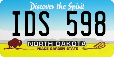 ND license plate IDS598