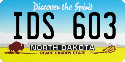 ND license plate IDS603