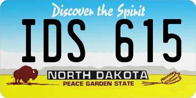 ND license plate IDS615