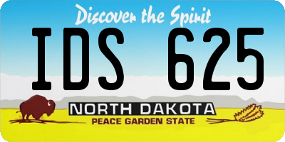 ND license plate IDS625