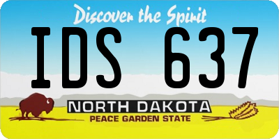 ND license plate IDS637
