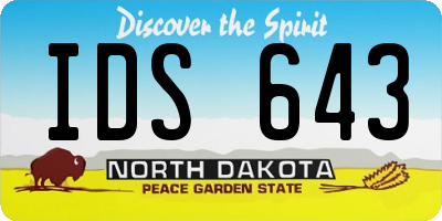 ND license plate IDS643