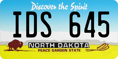 ND license plate IDS645