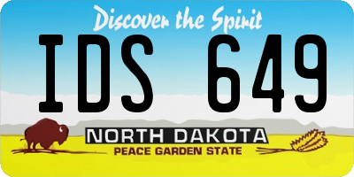 ND license plate IDS649