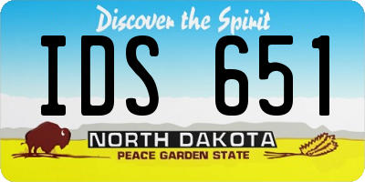 ND license plate IDS651