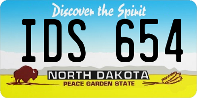 ND license plate IDS654