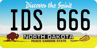 ND license plate IDS666