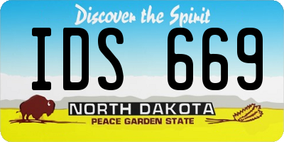 ND license plate IDS669