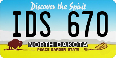 ND license plate IDS670