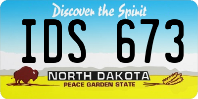 ND license plate IDS673
