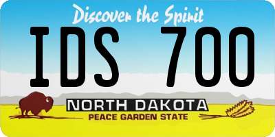 ND license plate IDS700