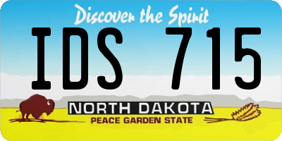ND license plate IDS715