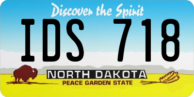 ND license plate IDS718