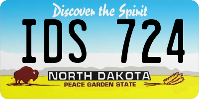 ND license plate IDS724