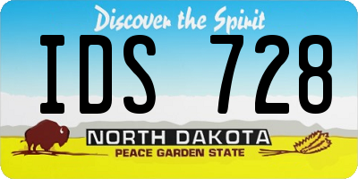 ND license plate IDS728