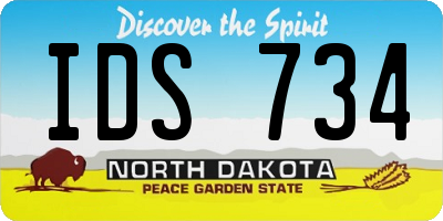 ND license plate IDS734