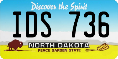 ND license plate IDS736