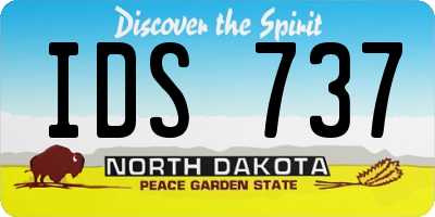 ND license plate IDS737