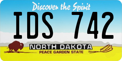 ND license plate IDS742