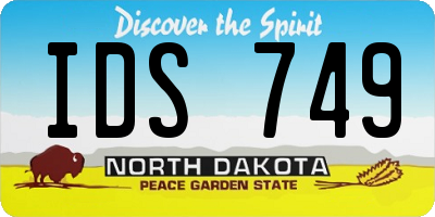 ND license plate IDS749