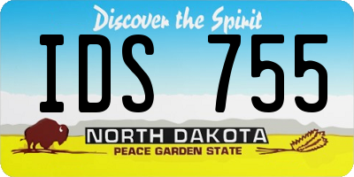ND license plate IDS755