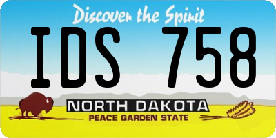 ND license plate IDS758