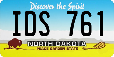 ND license plate IDS761