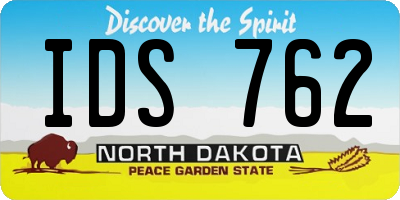 ND license plate IDS762