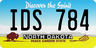 ND license plate IDS784