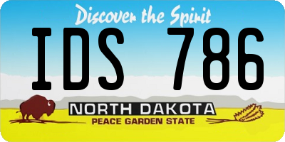 ND license plate IDS786