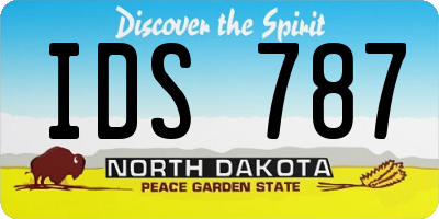 ND license plate IDS787
