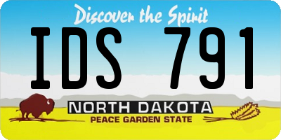 ND license plate IDS791