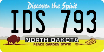 ND license plate IDS793