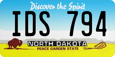 ND license plate IDS794