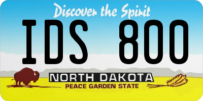 ND license plate IDS800