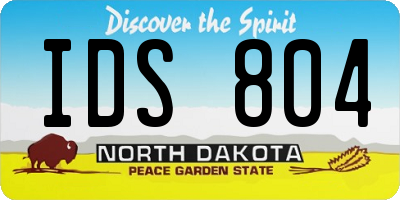 ND license plate IDS804