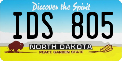 ND license plate IDS805