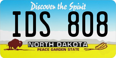 ND license plate IDS808