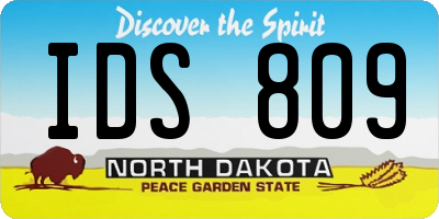 ND license plate IDS809