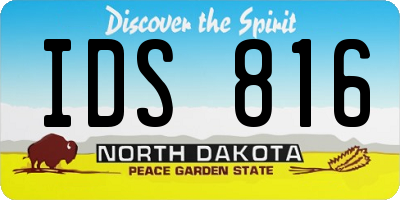 ND license plate IDS816