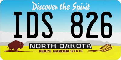 ND license plate IDS826