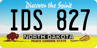 ND license plate IDS827