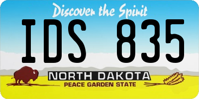 ND license plate IDS835