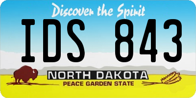 ND license plate IDS843