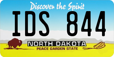 ND license plate IDS844