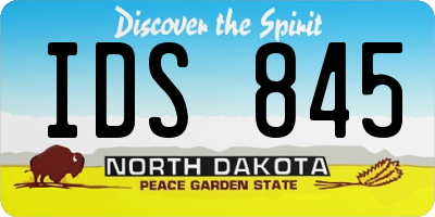 ND license plate IDS845