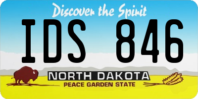 ND license plate IDS846