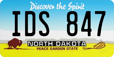 ND license plate IDS847