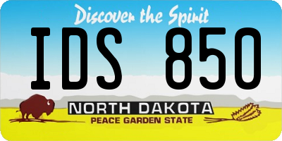 ND license plate IDS850